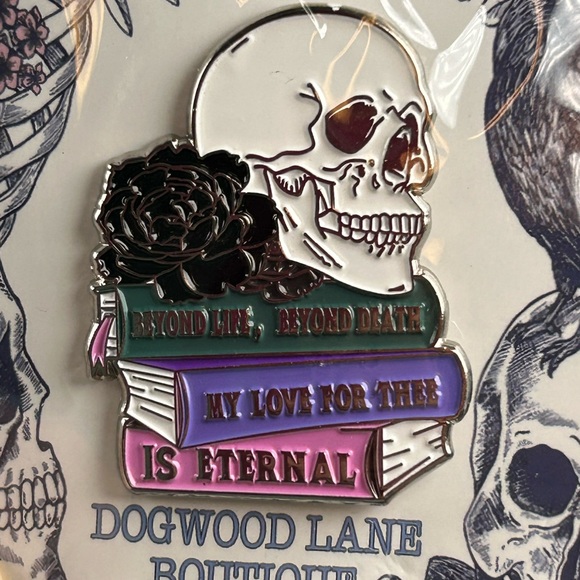 New Enamel Pin Dogwood Lane Beyond Life Beyond Death My Love For Thee is Eternal - Picture 2 of 2
